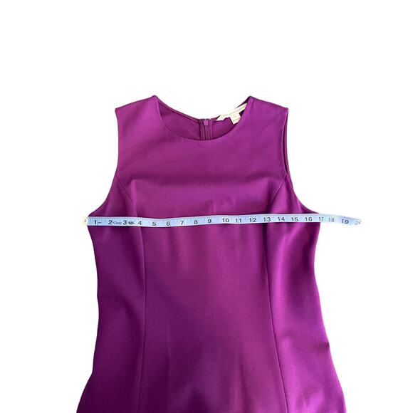 Diane Von Furstenberg Jacey Purple Ruffled Office Cocktail Sheath Dress Size 8 - Picture 7 of 8